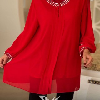 شومیزکرپ حریر کار شده