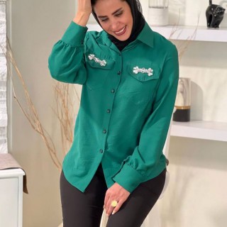 شومیز نخی جیب کار شده