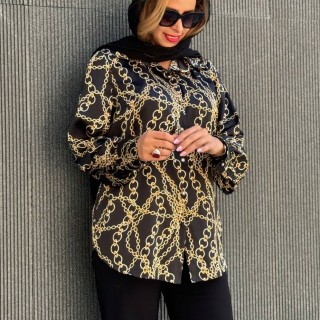 شومیز سیلک طرح زنجیری