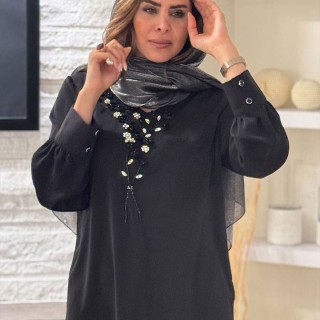 شومیز کرپ الیزه گلدوزی مخمل