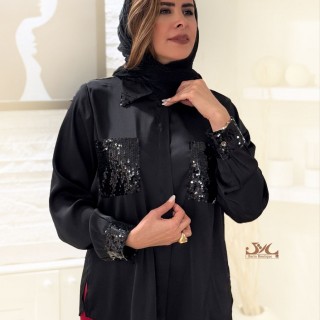 شومیز مجلسی سراستین و  جیب پولکی