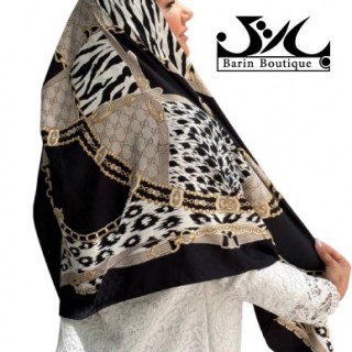 روسری ساتن ابریشم طرحدار