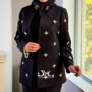 مانتو کت  مجلسی  سنگدوزی
