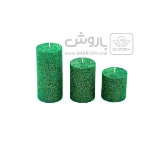 شمع استوانه ای سبز اکلیلی قطر 5 برند تاج