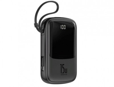 پاوربانک Baseus Q pow 3A Power Bank 10000mAh (با کابل IP)