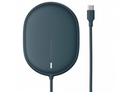 شارژر بی سیم مغناطیسی WXQJ-03  Baseus Light Magnetic Wireless Charger(suit for IP12 with Type-C cable 1.5m) Blue