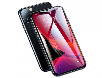 محافظ صفحه شیشه ای منحنی با لبه های مقاوم در برابر ترک Baseus 0.23mm glass SGAPIPH58-APE01 برای iPX/XS/11 Pro