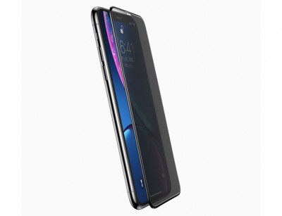 محافظ صفحه شیشه ای منحنی حریم شخصی با لبه های مقاوم در برابر ترک Baseus 0.23mm glass SGAPIPH61-TG01 برای iP XR/11 6.1inch