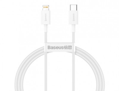 کابل و لایتنینگ فست شارژ Type-C به IP یک متری بیسوس Baseus Superior Series Data Cable CATLYS-A02 با توان 20 وات