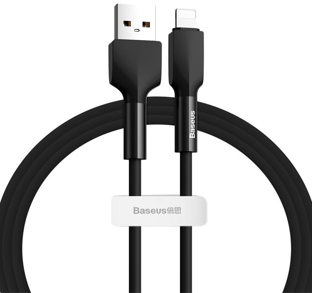 کابل لایتنینگ USB به IP بیسوس Baseus Silica gel cable CALGJ-06 یک متری