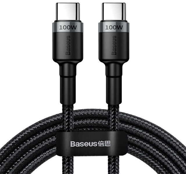 کابل فست شارژ یو اس بی به تایپ سی بیسوس Baseus Cafule PD2.0 CATKLF-ALG1 به طول 2 متر و توان 100 وات
