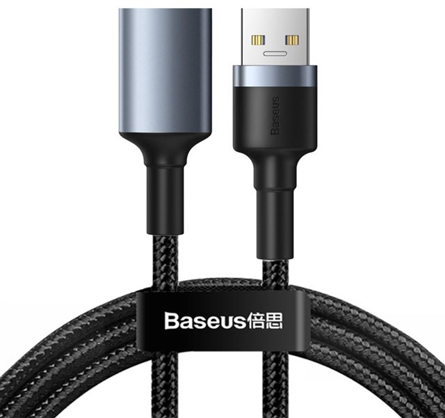 کابل افزایش طول بیسوس Baseus cafule Cable USB3.0 male TO USB3.0 Female CADKLF-B0G به طول 1 متر و توان 2 آمپر