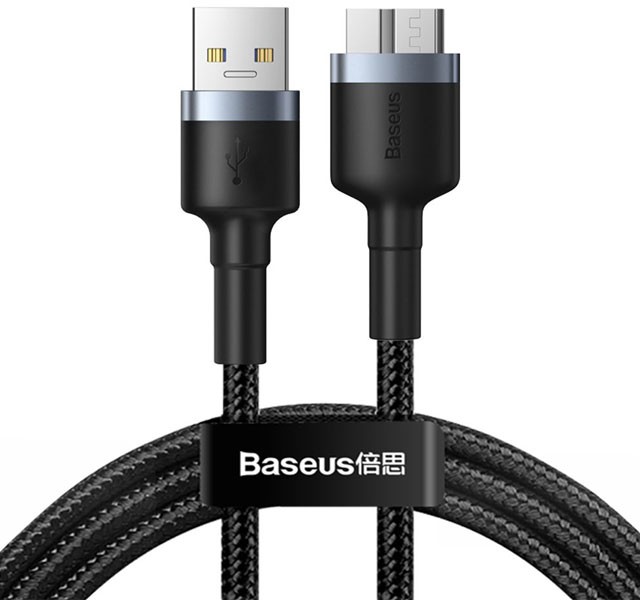 کابل هارد بیسوس Baseus cafule Cable USB3.0 male TO Micro-B CADKLF-D0G به طول 1 متر و توان 2 آمپر