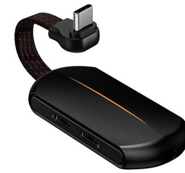 کابل دومنظوره اتصال شارژ و هندزفری Type-c بیسوس Baseus L49 CATL49-01