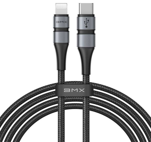 کابل تایپ سی به لایتنینگ بیسوس BMX Double-deck MFi certified Cable CATLSJ-BG1 به طول 1.8 متر و توان 18 وات