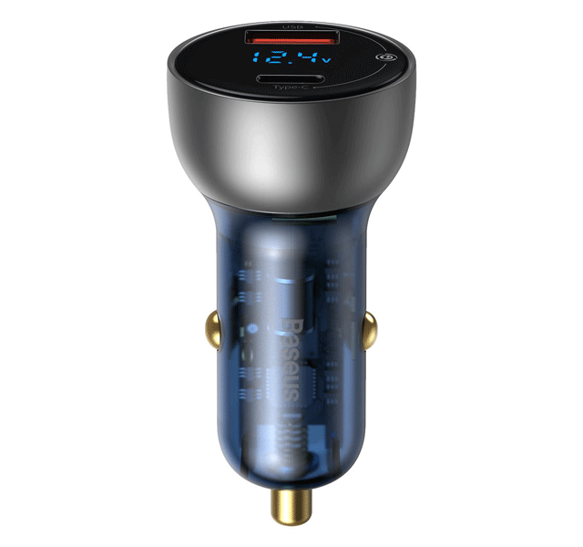 شارژر فندکی بیسوس Baseus Particular Digital Display QC+PPS Dual Quick Charger Car Charger 65W  CCKX-C0A
