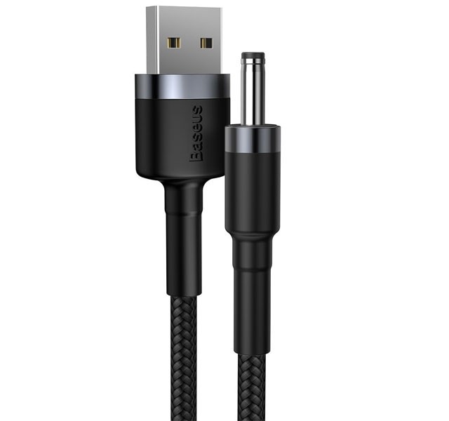 کابل شارژ سوزنی USB به  DC 3.5mm بیسوس Baseus Cafule Cable CADKLF-G1 با توان 3 آمپر و طول 1 متر