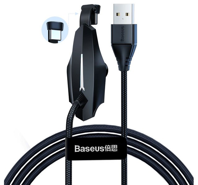 کابل شارژ گیمینگ USB به Type-C بیسوس Baseus Colorful Sucker RPG Data Cable CATXA-A01 با توان 3 آمپر و طول 1.2 متر