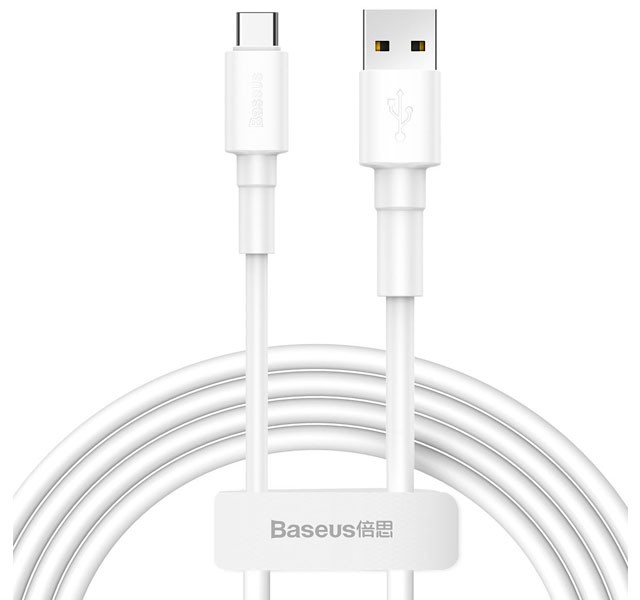 کابل شارژ سریع USB به Type-C بیسوس Baseus Mini White Cable CATSW-02 با توان 3 آمپر و طول 1 متر