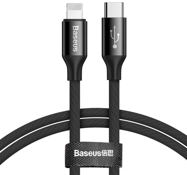 کابل فست شارژ Type-C به IP PD بیسوس Baseus Yiven Series cable CATLYW-G01 به توان 20 وات و طول 1 متر