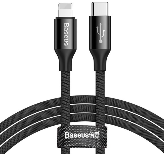 کابل فست شارژ Type-C به IP PD بیسوس Baseus Yiven Series cable CATLYW-D01 به توان 20 وات و طول 2 متر