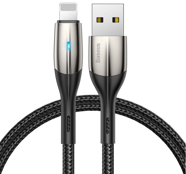 کابل شارژ سریع یو اس بی به لایتنینگ بیسوس Baseus Horizontal Data Cable USB For iP CALSP-A01 به توان  2.4 و طول 0.5 متر