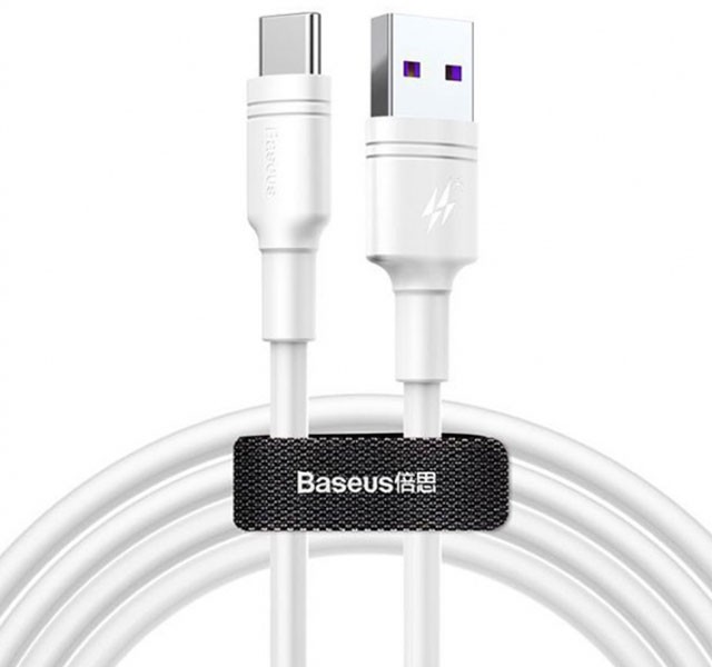 کابل سوپر شارژ تایپ سی هوآوی بیسوس Baseus Double-ring Huawei quick charge cable CATSH-C02 به توان 5 آمپر و طول 2 متر