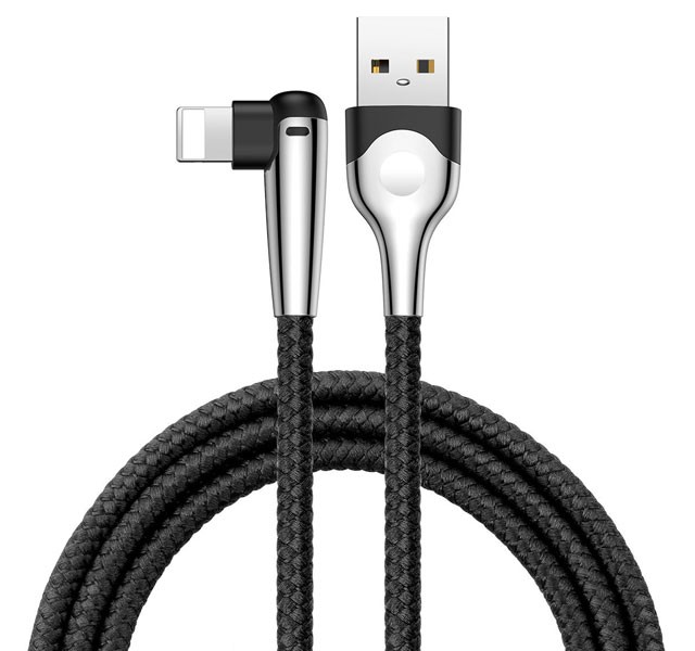 کابل شارژ گیمینگ USB به iP بیسوس Baseus sharp-bird mobile game cable CALMVP-D01 به توان 2.4 آمپر و طول 1 متر