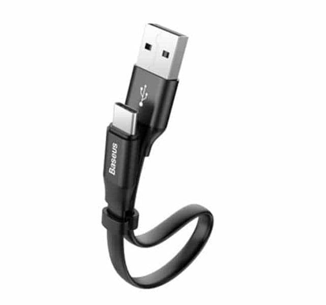 کابل شارژ تایپ سی بیسوس Baseus Nimble Type-C Portable Cable CATMBJ-01 به توان 3 و طول 23 سانتی متر