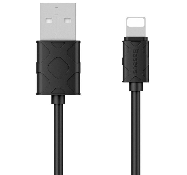 کابل شارژ لایتنینگ بیسوس Baseus Yaven Lightning Cable CALUN-01 به توان 2.1 آمپر و طول 1 متر