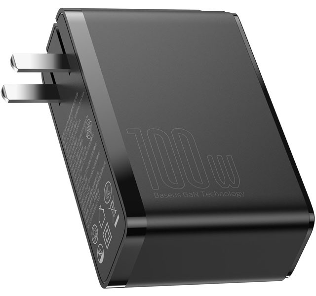 شارژر دیواری فست شارژ چهار پورت بیسوس Baseus GaN2 Pro Quick Charger 2C+2U CN CCGAN2P-K01 با توان 100 وات