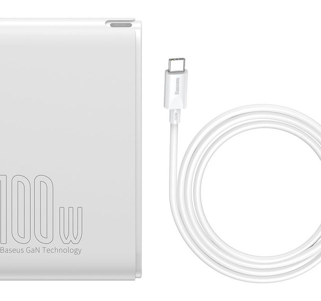 شارژر دیواری فست شارژ چهار پورت بیسوس Baseus GaN2 Pro Quick Charger 2C+2U US CCGAN2P-M01 با توان 100 وات