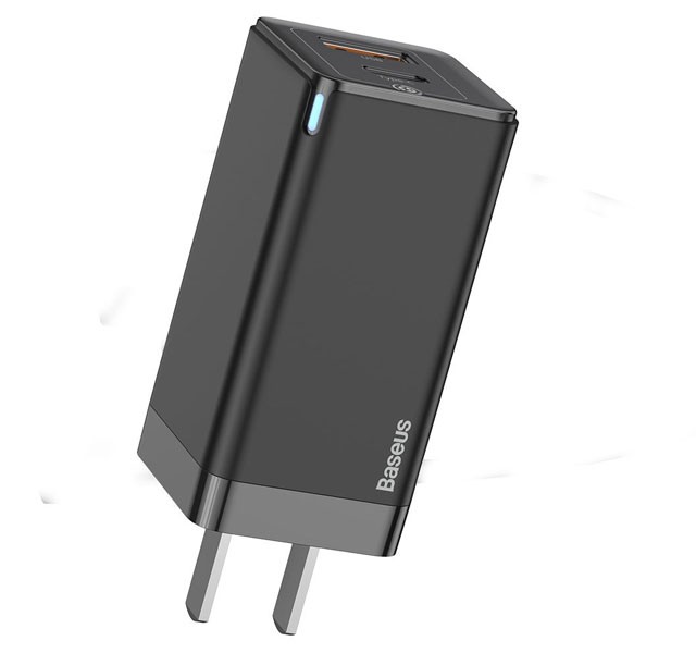 شارژر دیواری فست شارژ با دو پورت Baseus GaN2 Quick Charger C+U CN CCGAN-X01 با توان 45 وات