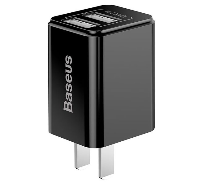 شارژر دیواری سریع با دو پورت بیسوس Baseus Traveler series Dual USB charger(CN) CCALL-EZ01 به توان  2.4 آمپر