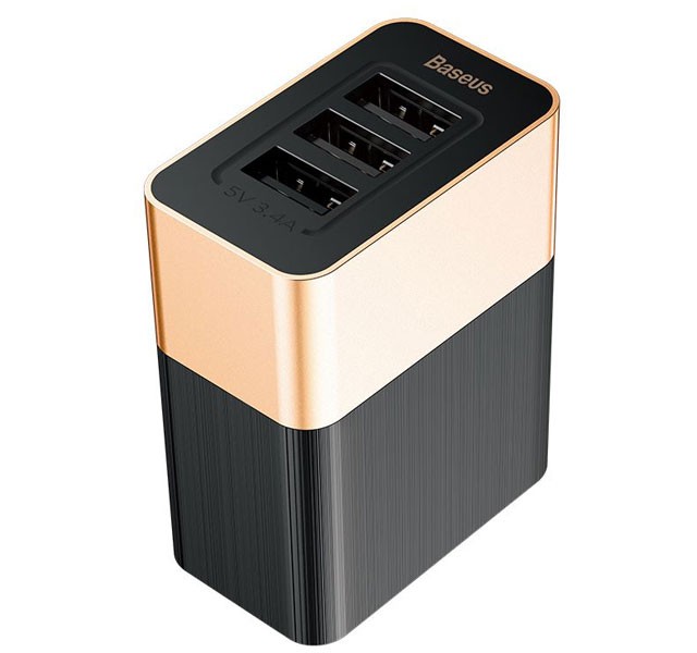 شارژر دیواری سریع بیسوس Baseus Duke 3USB Smart Quick Charger (CN) CCALL-JEV1 با توان 3.4 آمپر