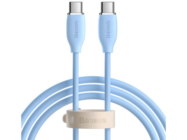 کابل تایپسی به تایپسی بیسوس Baseus CAGD030101 Jelly Liquid Silica Gel Type-C to Type-C Fast Charging Data Cable