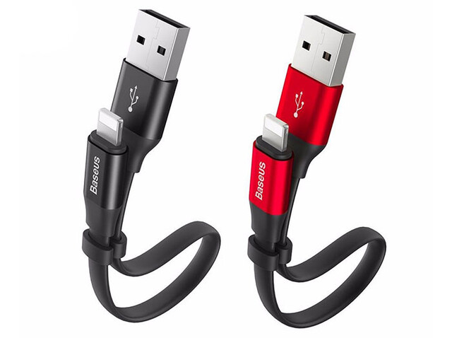 کابل شارژ و انتقال داده لایتنینگ بیسوس Baseus Nimble Lightning Portable Cable 23cm CALMBJ-B01
