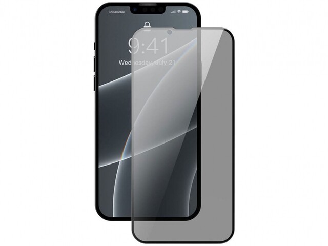 محافظ صفحه نمایش حریم شخصی دوتایی بیسوس Baseus Tempered glass 0.23mm for iPhone 13/13 Pro SGQP020401