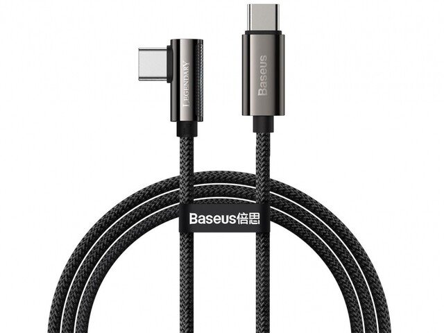 کابل شارژ سریع تایپ‌سی به تایپ‌سی بیسوس Baseus Elbow Fast Charging Data Cable Type-C to Type-C 1m CATCS-01