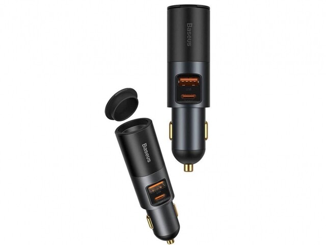 شارژر فندکی سریع دو پورت بیسوس Baseus Share Together Fast Charge Car Charger U+C 120W CCBT-C0G