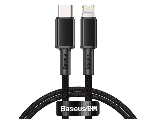 کابل شارژ و انتقال داده سریع تایپ سی به لایتنینگ بیسوس Baseus High Density Braided Type-C to iP PD 20W Cable 1m