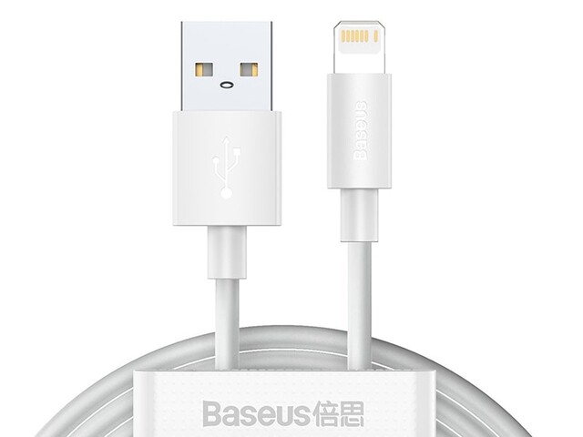 پک دوتایی کابل لایتنینگ بیسوس Baseus Simple Wisdom Data Cable Kit USB to Lightning 2.4A 2PCS 1.5m