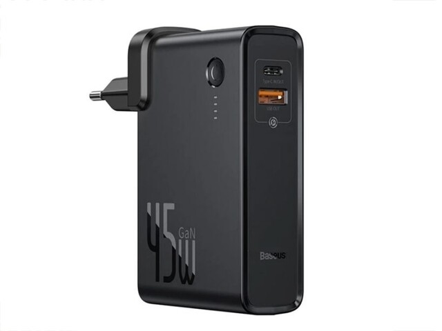 پاور بانک و شارژر دیواری سریع بیسوس Baseus PPNLD45UE GaN Quick Powerbank Charger