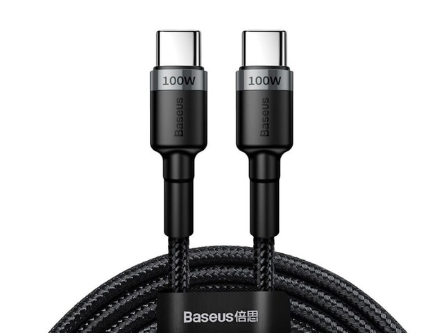 کابل شارژ سریع و انتقال داده تایپ سی به تایپ سی بیسوس Baseus Cafule PD2.0 100W Type-C to Type-C cable 2m