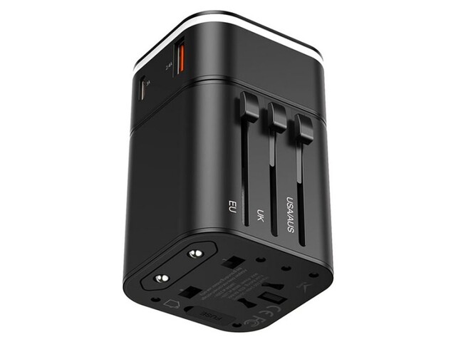 شارژر دیواری سریع دو پورت چندشاخه بیسوس Baseus JY-302PD Removable 2in1 Universal Adapter