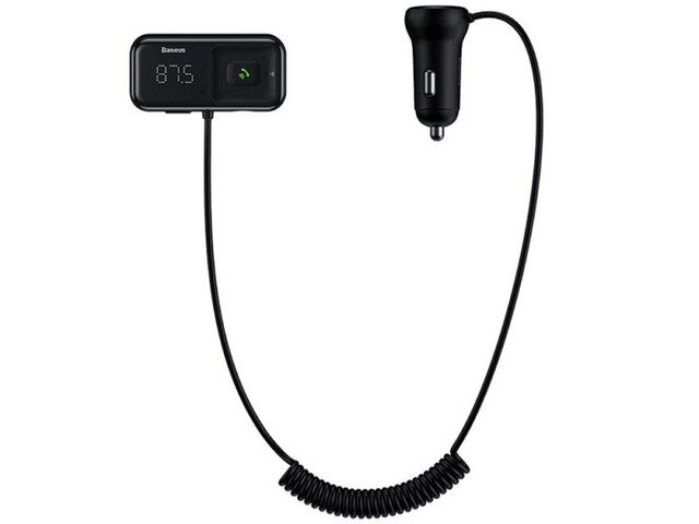 شارژر فندکی با قابلیت پخش موسیقی و تماس  بیسوس Baseus T typed S-16 wireless MP3 car charger CCTM-E01