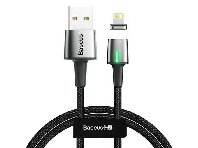 کابل آهنربایی لایتنینگ بیسوس Baseus Lightning Zinc Magnetic Cable 2m/1.5A