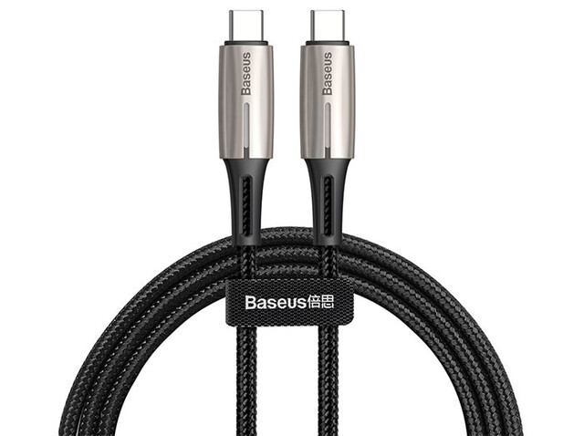 کابل شارژ سریع و انتقال داده تایپ سی بیسوس Baseus Water Drop Shape Lamp Type-C Cable 2m