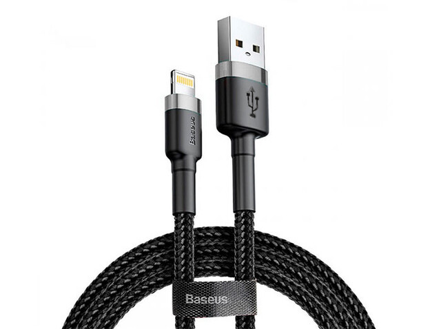 کابل شارژ و انتقال داده لایتنینگ بیسوس Baseus Cafule Lightning Cable 2m 1.5A CALKLF-CG1