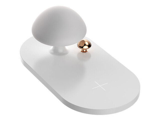 شارژر وایرلس و چراغ خواب بیسوس Baseus Mushroom Lamp Desktop Wireless Charger